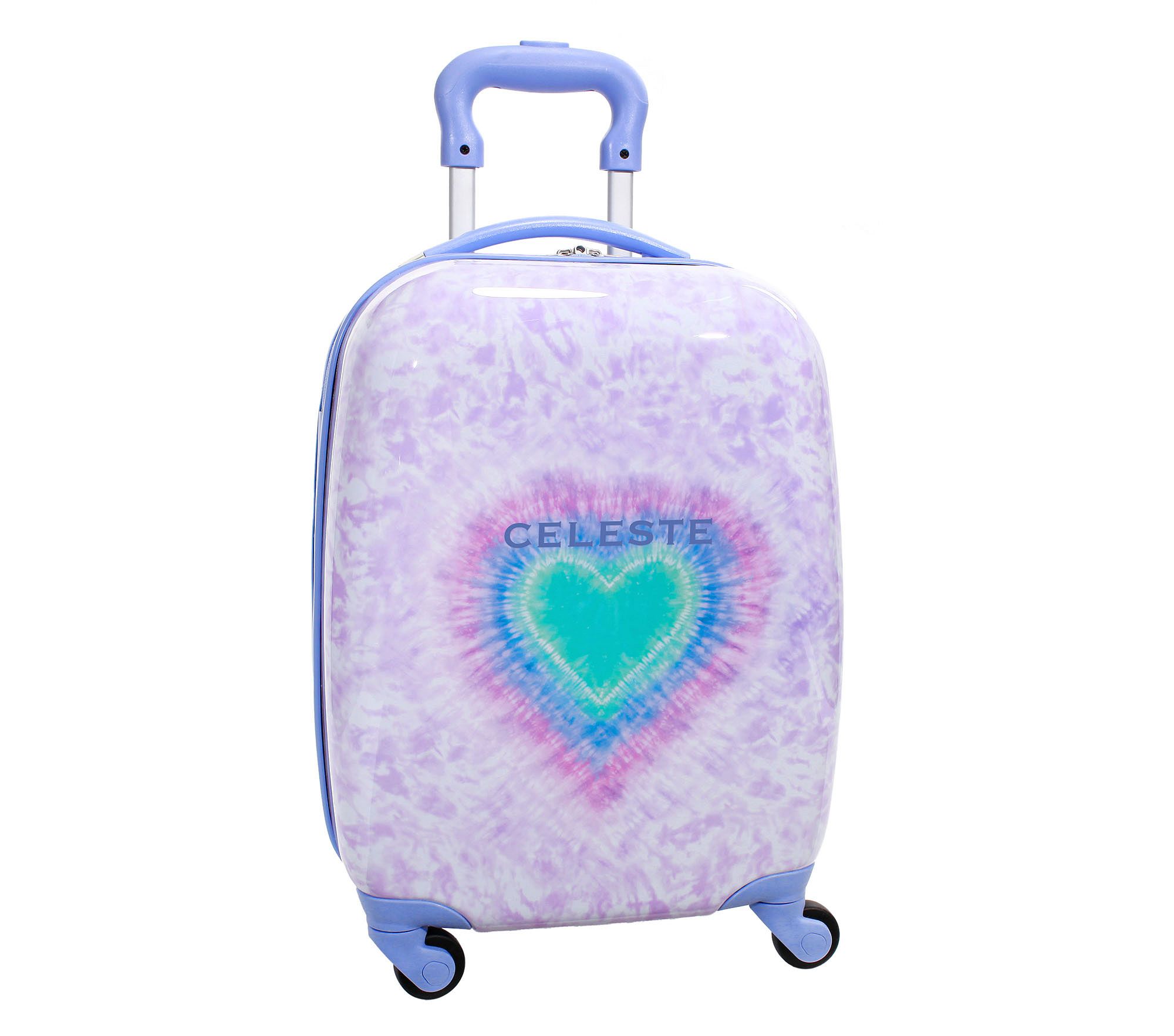 Mackenzie Lavender Heart Tie Dye Luggage | Pottery Barn Kids