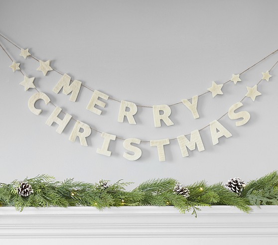 west elm x pbk Merry Christmas Garland