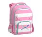 Pink/White Stripe Aqua Trim Baseball Bats Patch, Small Fairfax Backpack