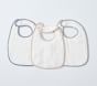 Muslin Linen Trim Bib