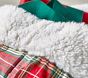 Ivory Tartan Plaid Santa Bag