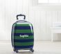 Fairfax Green Navy Rugby Stripe Hard Sided Spinner Luggage