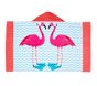 St Tropez Flamingo Icon Kid Beach Hooded Towel UPF 50+