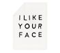 I Like Your Face Knit Baby Blanket