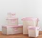 Light Pink Contrast Border Canvas Storage