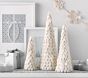 Ivory Felted Wool Cone Tree Decor