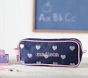 Mackenzie Navy Glitter Heart Pencil Case