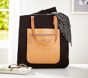 Black Canvas Leather Tote