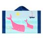 Classic Whale Kid Beach Hooded Towel Girl UPF 50+