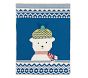 Fair Isle Knit Polar Bear Baby Blanket