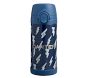Mackenzie  Navy Lightning Bolt Glow-in-the-Dark Water Bottles