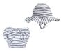 Breton Stripe Diaper Cover &amp; Reversible Hat