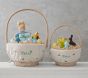 Embroidered Bunny Easter Basket Liners