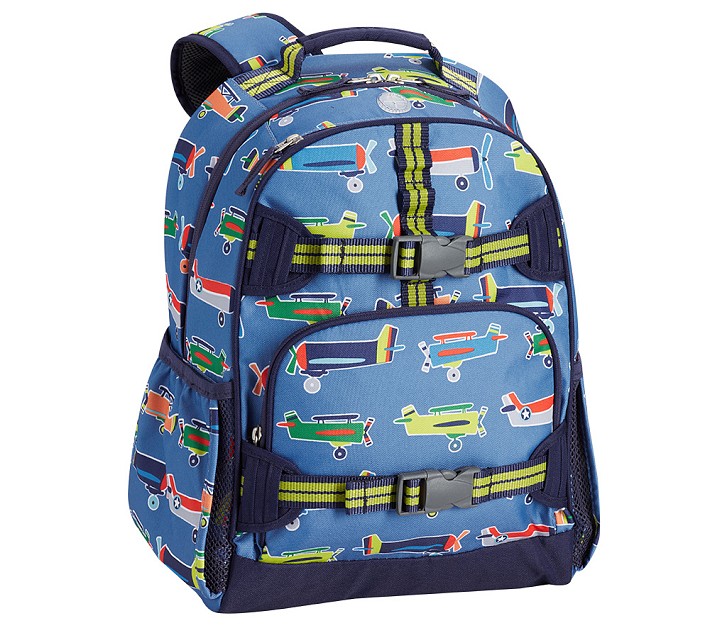Blue/Navy Airplane, Large Mackenzie Backpack