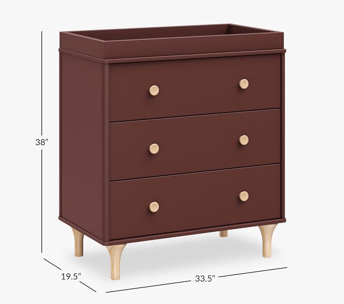 Babyletto Lolly 3-Drawer Dresser Topper Set (34w x 20d