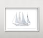 Sailboat Map Wall Art (25&quot; x 17&quot;)