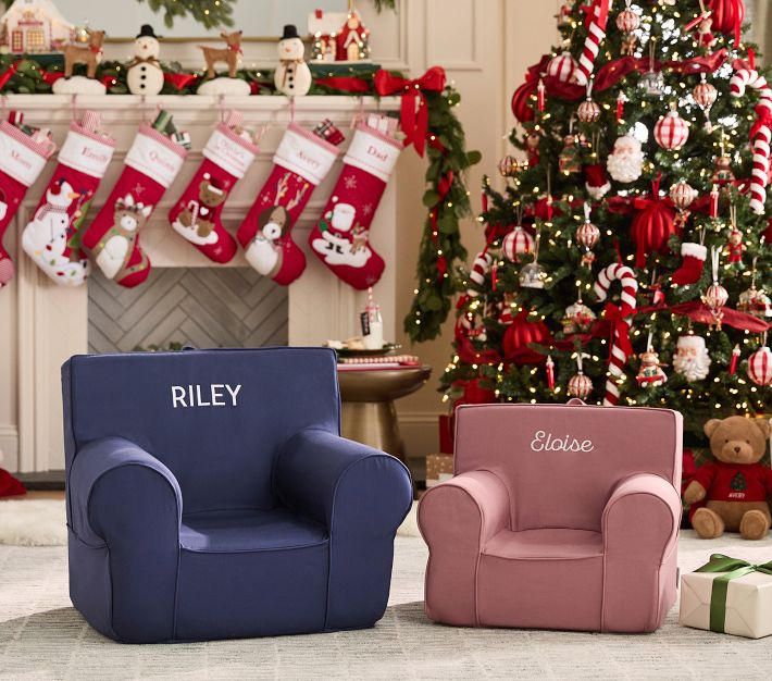 椅子(チェア)・スツール H&T Chair Co. ANYWHERE CHAIR American Kids Everywhere Foam Chair, Navy, 25.25