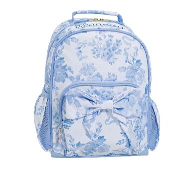 LoveShackFancy Blue Damask Floral Mackenzie Backpack