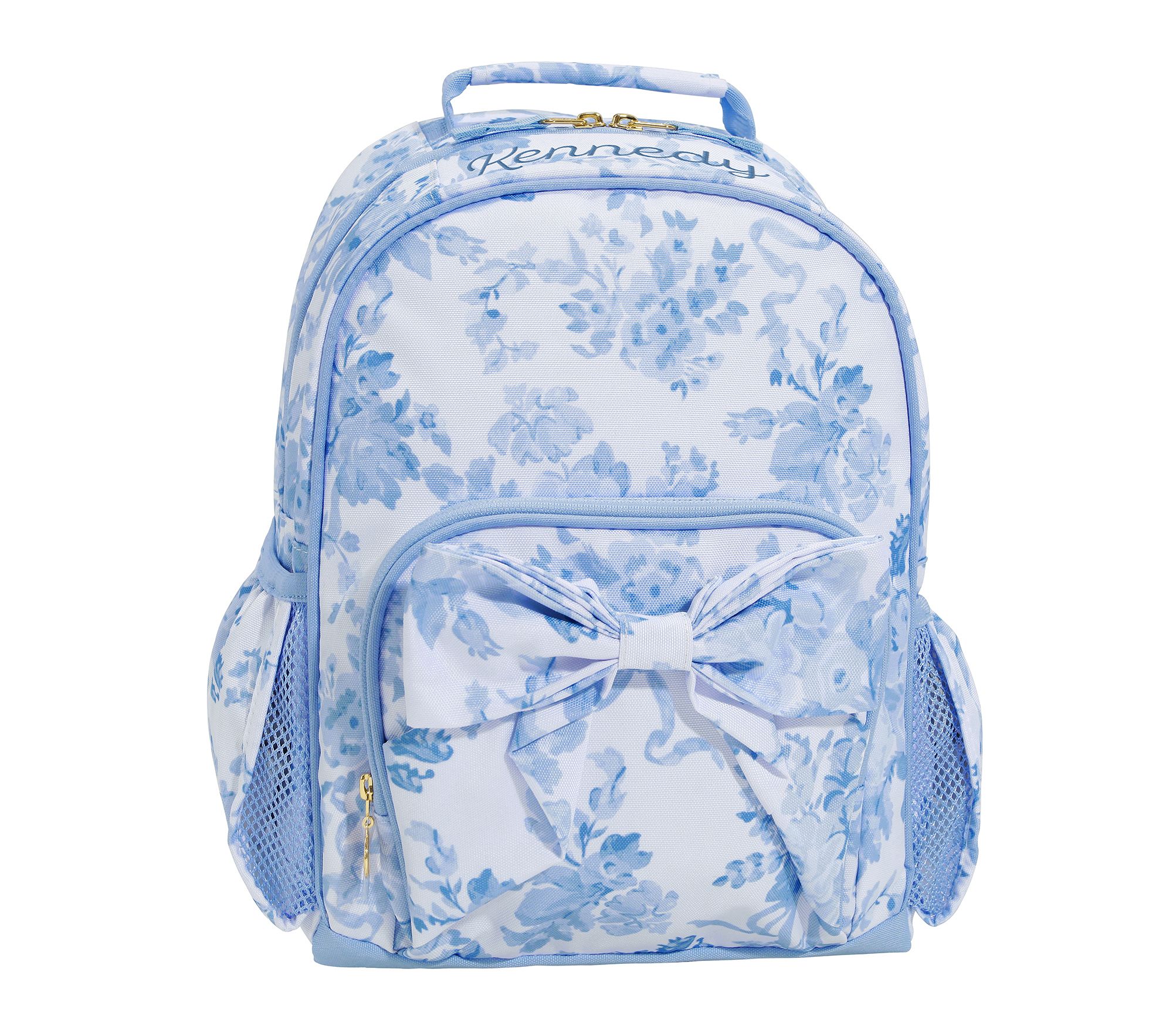 LoveShackFancy Blue Damask Floral Mackenzie Backpack - Thumbnail 2