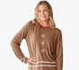 Gingerbread Adult Relaxed Fit Crew Pajama Set