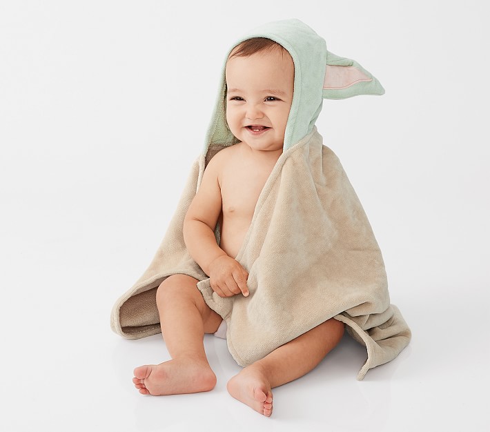 Poncho Spiaggia Baby Yoda Star Wars - Cotone Assorbente Per Bambini