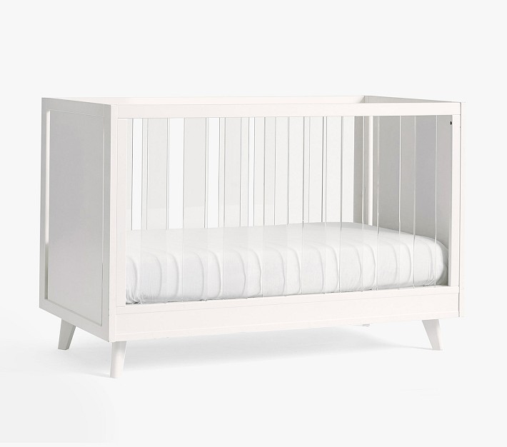 Sloan Acrylic Convertible Crib, Simply White, In-Home Delivery