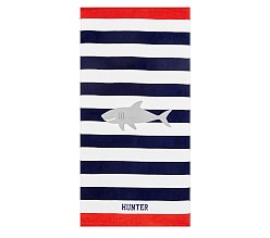 Shark Stripe Kid Beach Towel UPF 50+