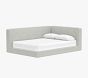 Cushy Upholstered Platform Corner Bed