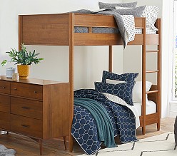 west elm x pbk Mid-Century Twin-Over-Twin Bunk Bed