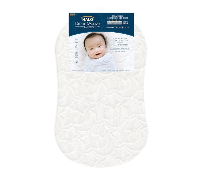 HALO® DreamWeave™ Breathable Bassinet Mattress Pad Pottery