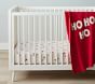 west elm x pbk Modern Smiley Santa Flannel Crib Fitted Sheet