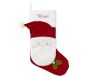 Santa Face Luxe Velvet Stocking
