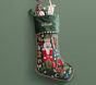 Rifle Paper Co. Nutcracker Embroidered Velvet Christmas Stocking Collection