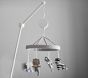 Knit Animal Friends Gray Musical Baby Crib Mobile