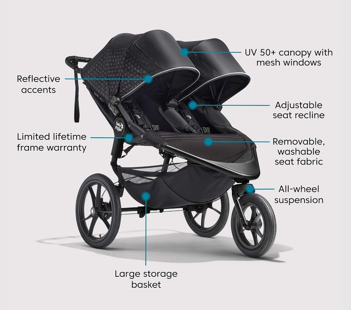 Baby Jogger summit™ X3 Double Stroller Pottery Barn Kids
