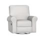 Open Box: Comfort Swivel Glider &amp; Recliner, Chenille Tweed Light Gray