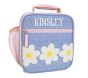 Mackenzie Blue Daisies Chenille Lunch Boxes