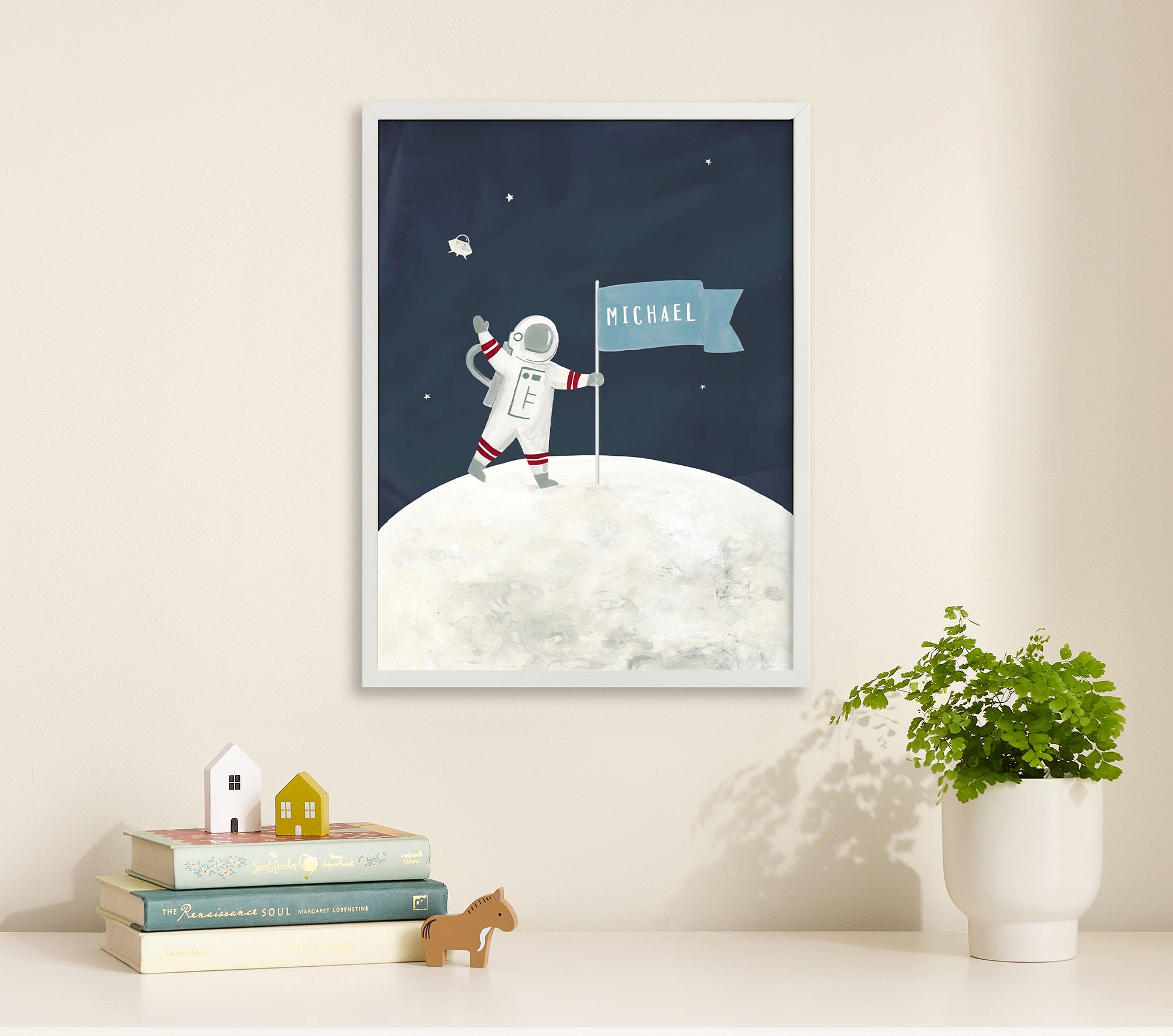 Love you to the Moon Wall Art ( 18x24, White frame)