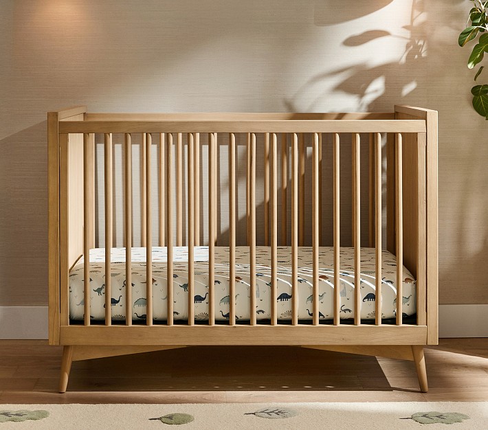 west elm x pbk Mid-Century Convertible Baby Crib Pottery Barn Kids