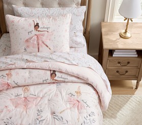 Parure De Lit Pottery Barn Kids Ballerina – Twin Flanelle Blanche