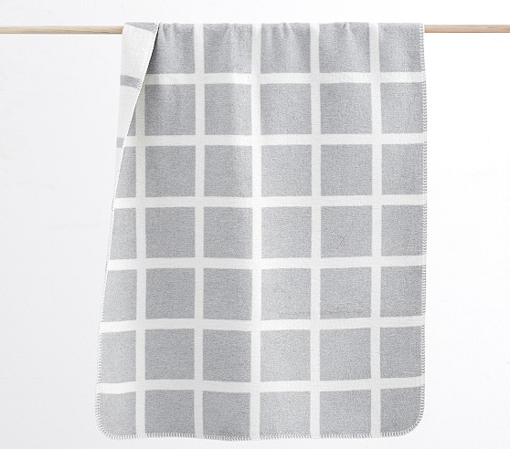 Window Pane Plaid Baby Blanket