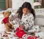 Holly Jolly Santa Flannel Kid Pajama Set