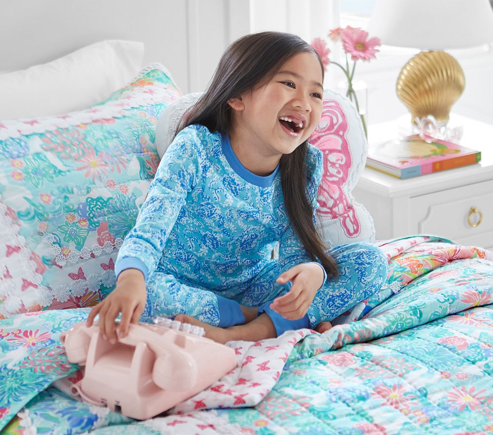 Robe Fille Lilly Pulitzer Esme - Tricot Turquoise, Rose, Bleu - Taille XS (2-3 Ans) - Neuve Avec étiquettes