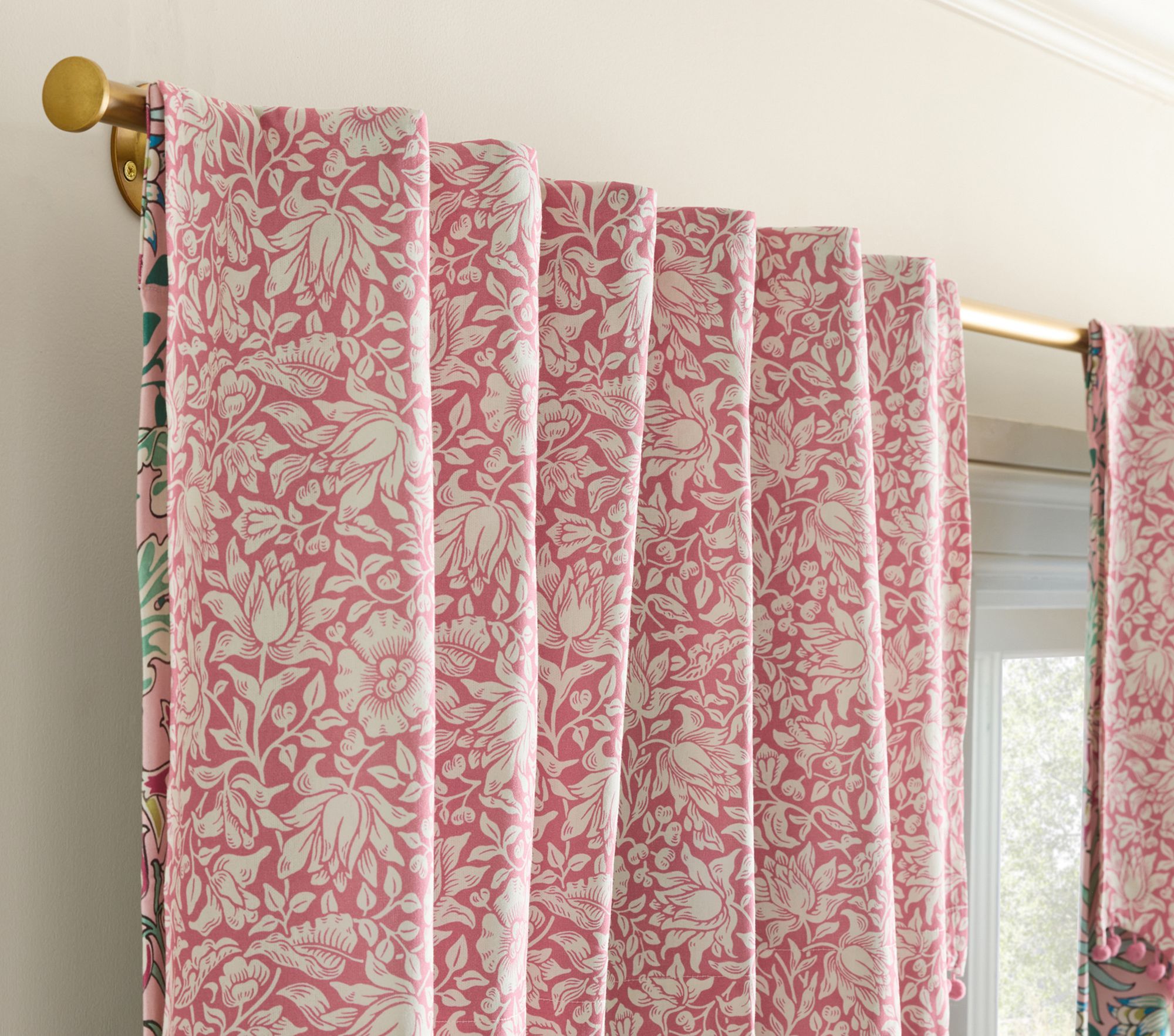 Morris & Co. Hyacinth And Mallow Blackout Curtain