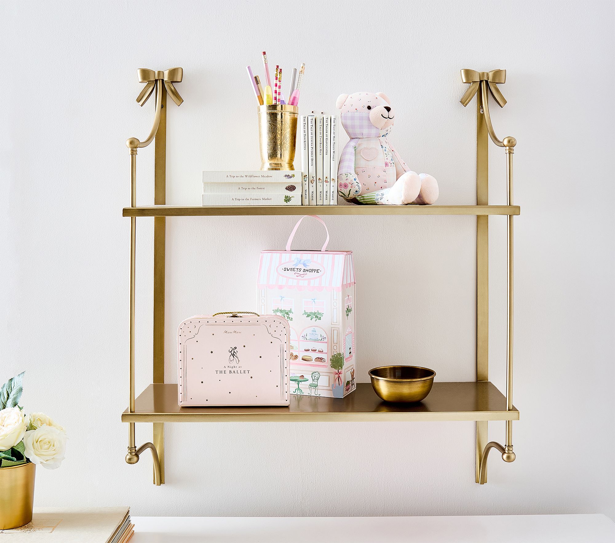 Ava Ribbon Tiered Metal Shelf