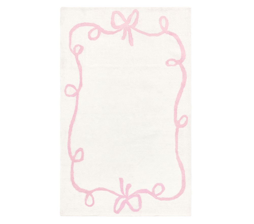 Bow Border Rug – Whimsical & Durable | Pottery Barn Kids