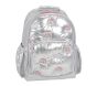 Mackenzie Puffer Metallic Silver Rainbows Backpack