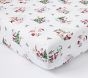Holly Jolly Santa Organic Crib Fitted Sheet