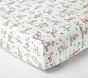 Disney Home x Sanderson Mickey Mouse and Minnie Mouse Garden Organic Crib Fitted Sheet