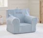 Kids Anywhere Chair®, Light Blue Twill with Rainbow Piping Slipcover Only